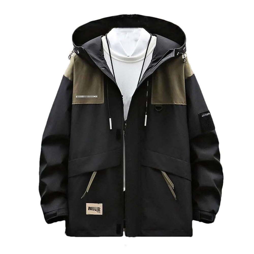 Windbreak Jacket Men Casual Patchwork Jacket Coat Spring